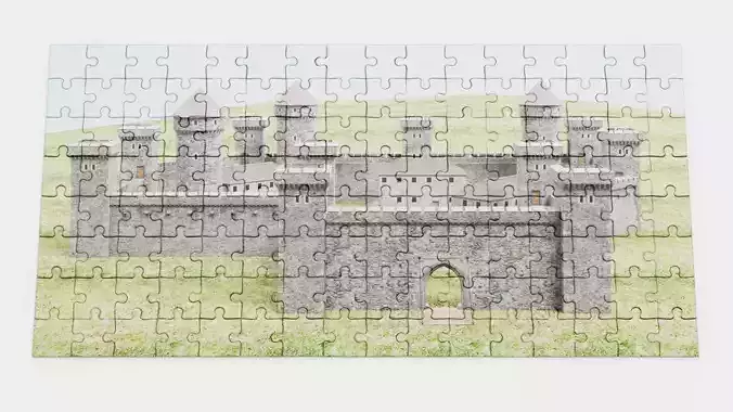 -Puzzle V3 - with Picture of Medieval Castle-