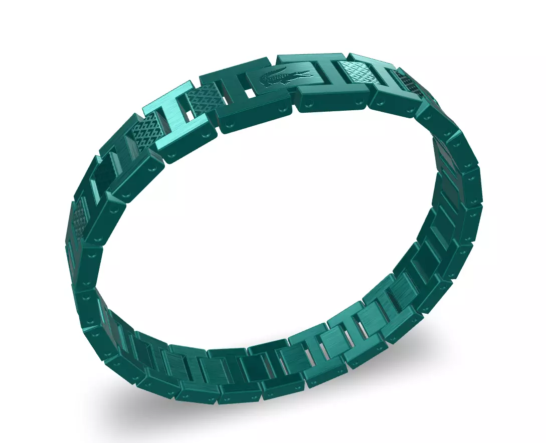 Lacoste Mens METROPOLE Collection Link Bracelet Embellished Low-poly 3D model
