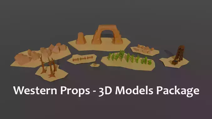 Western Props - 3D Models Package