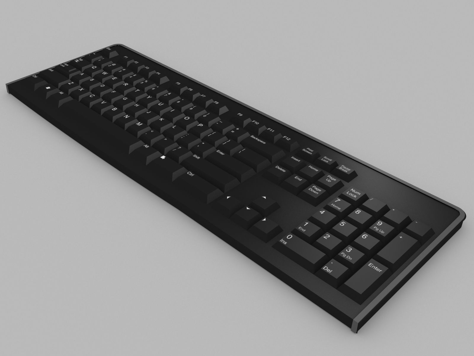 LP KEYBOARD Low-poly 3D model_1