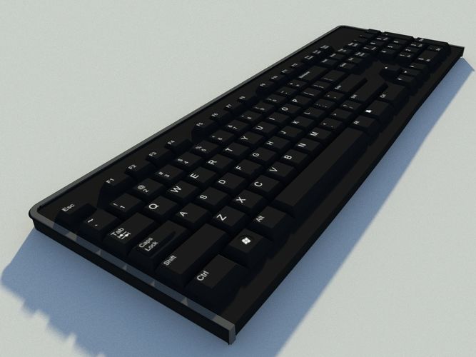LP KEYBOARD Low-poly 3D model