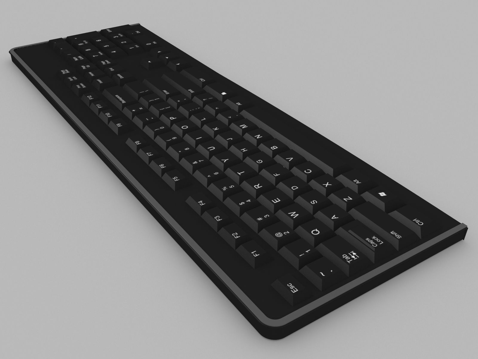 LP KEYBOARD Low-poly 3D model_3