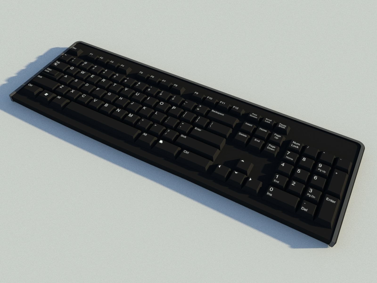 LP KEYBOARD Low-poly 3D model_2