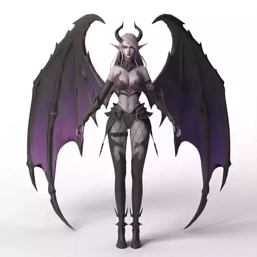 Female Demon - Stylized Dark Fantasy Character