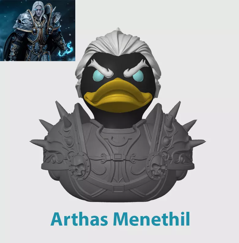 Rubber duck - Arthas Menethil - Warcraft- 3dprint 3D print model