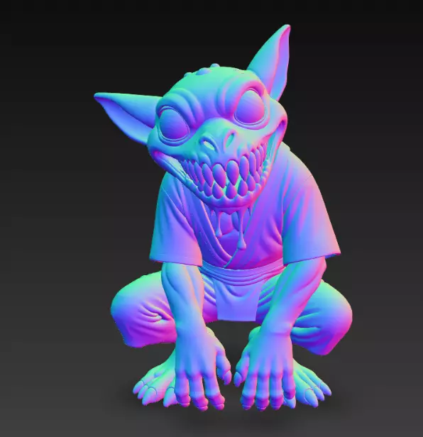 Anime Monster Lady Sculpture Anime Monster Lady Skulptur 3D print model