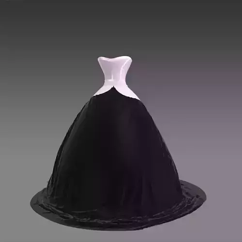 dress ball gown powder pink black color