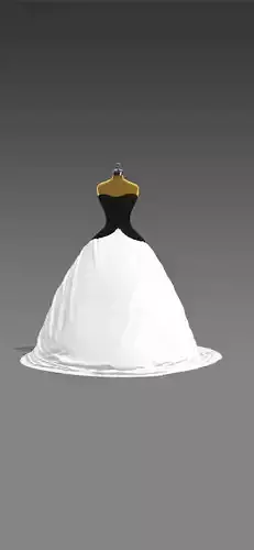 dress black white and  ball gown look
