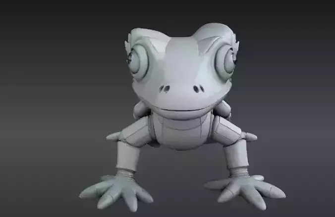 Articulated Gecko Flexi Toy Cute Reptile 3D Print Model