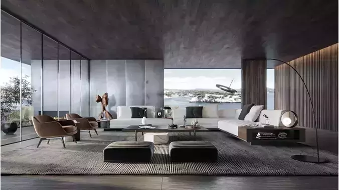 Italian-Style Minimalist Living Room