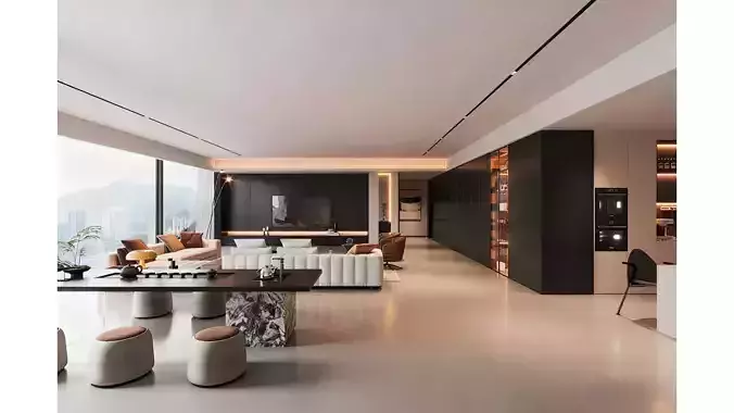 Modern Minimalist Style Living Room