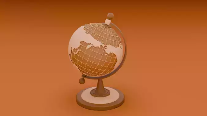 Vintage Globe 3D Model
