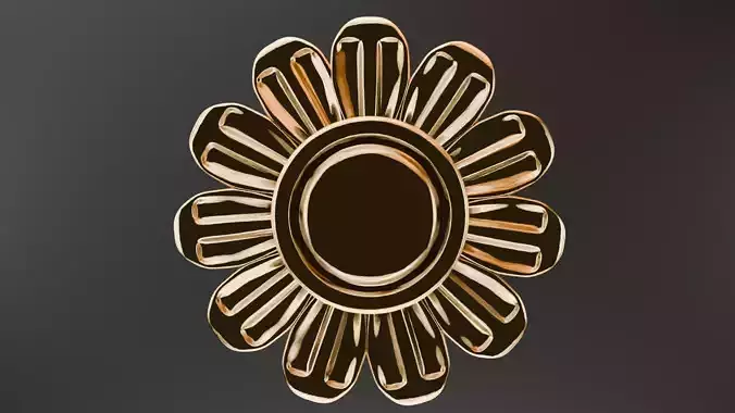 Golden Flower Ornament