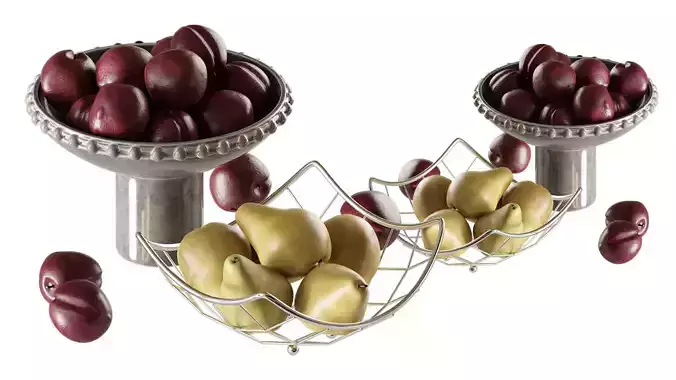 Pears and Plums 3D model 4