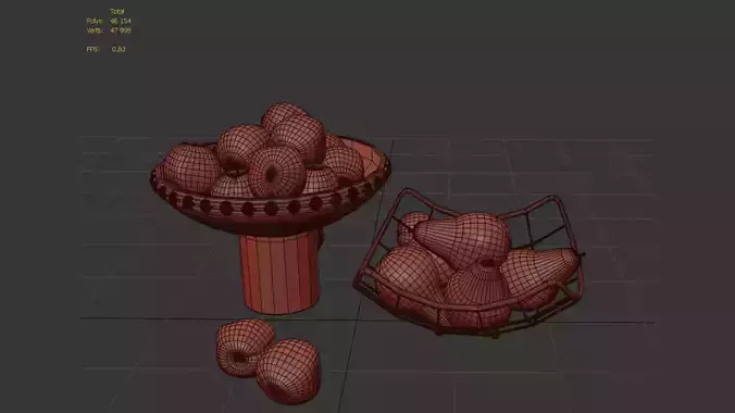 Pears and Plums 3D model 6