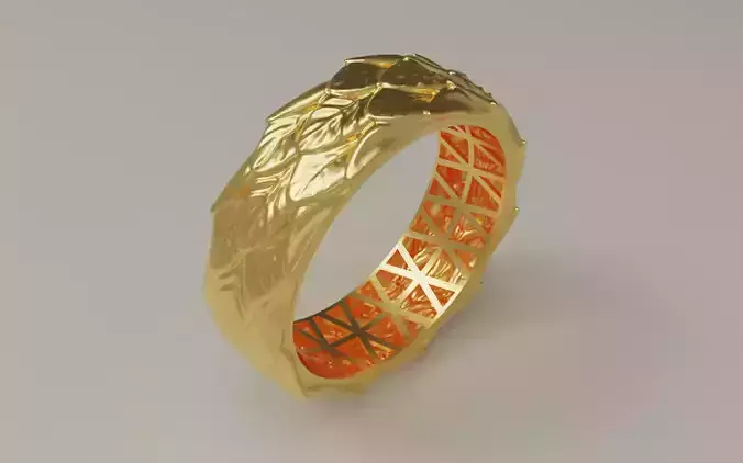 Beautiful Luxury Ring  Size 4  Ready for 3D Printing and Casting
