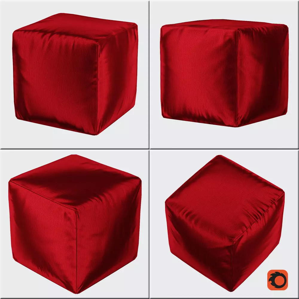 Pouf Oxford Square 3D model_0