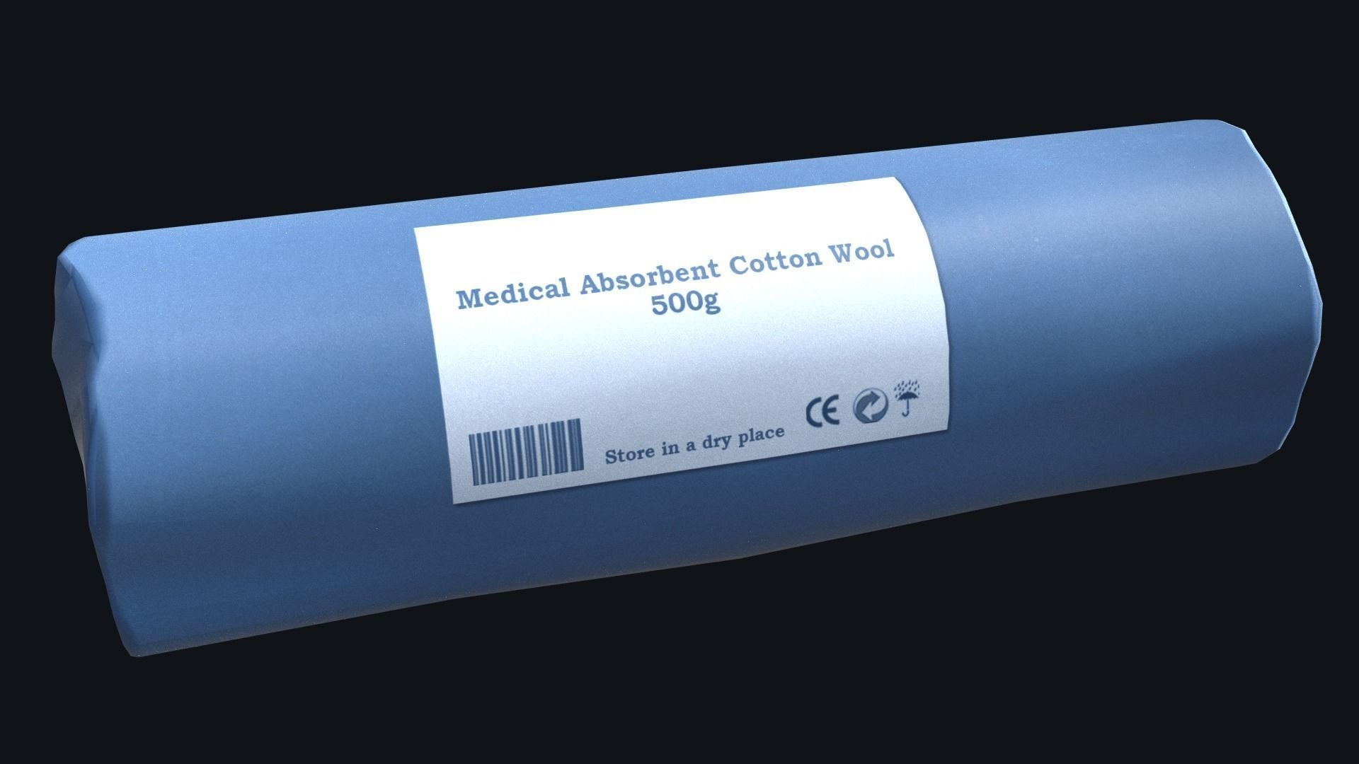 Cotton Wool PBR Game Ready Low-poly 3D model_0