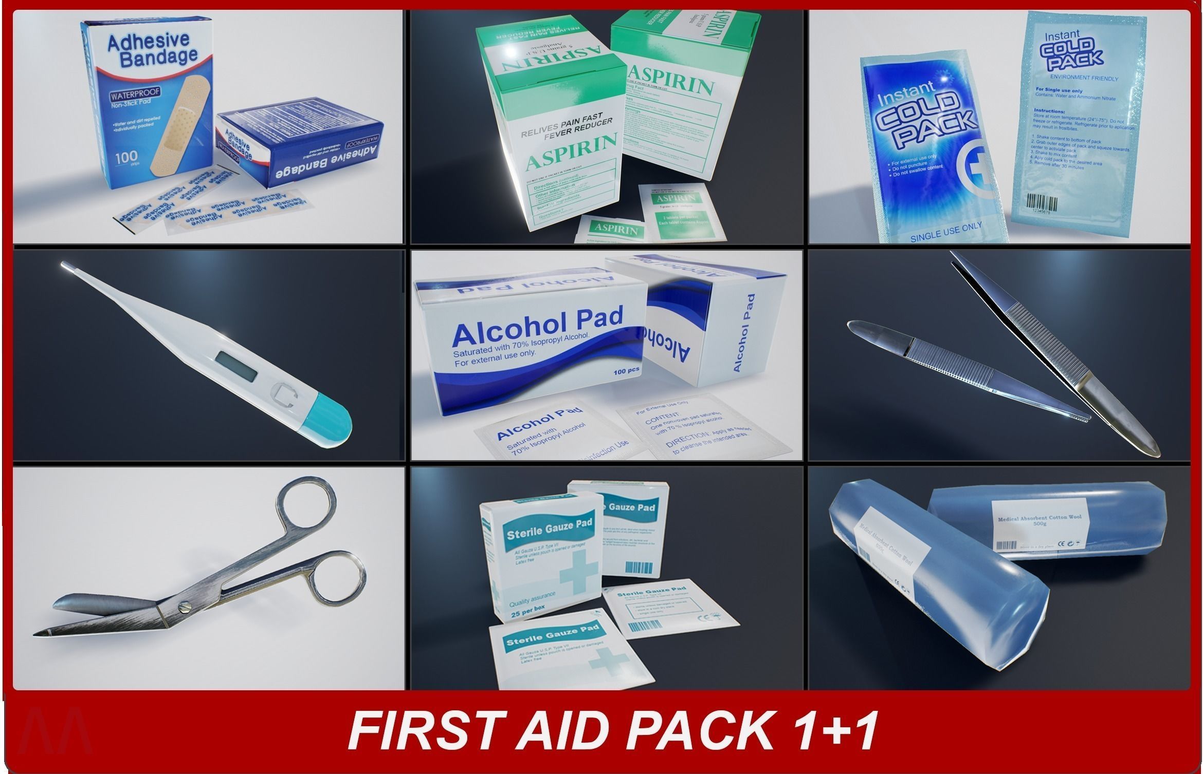 Cotton Wool PBR Game Ready Low-poly 3D model_4