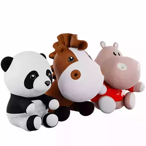 Set of soft toys