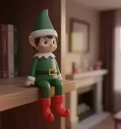 Sitting Christmas Elf Cute Shelf Sitter Holiday Decor