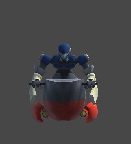 Robot boat1 Low-poly 3D model_2