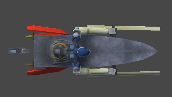 Robot boat1 Low-poly 3D model_7