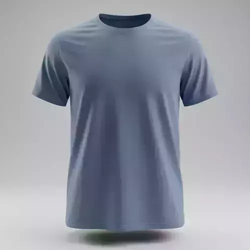 Realistic Cotton T-Shirt High Detail 3D Clothing Model