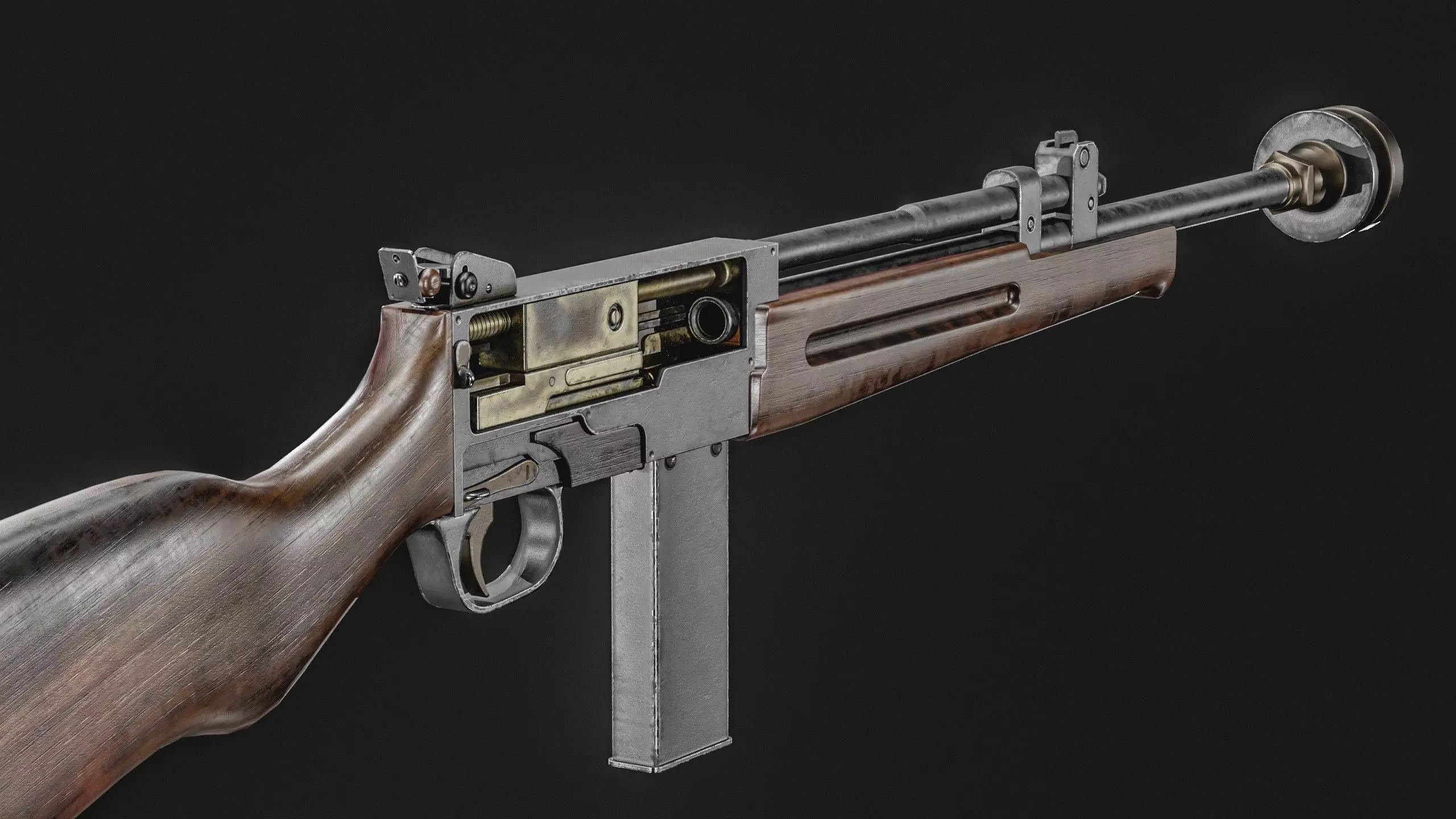 Brondby Maskinpistol Model 1933 Low-poly 3D model