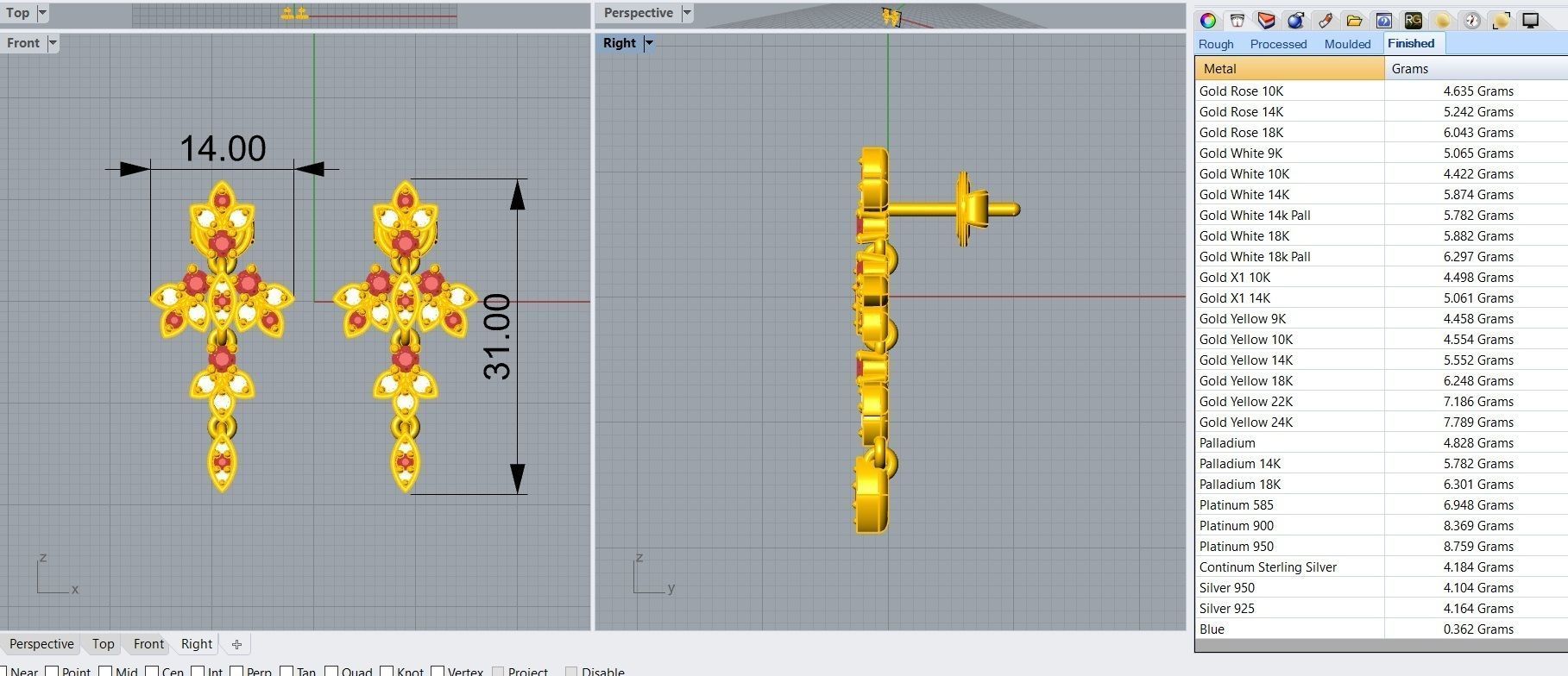 Earring Delicate Leaves - Jewelry 3D - BR-36 3D print model_1