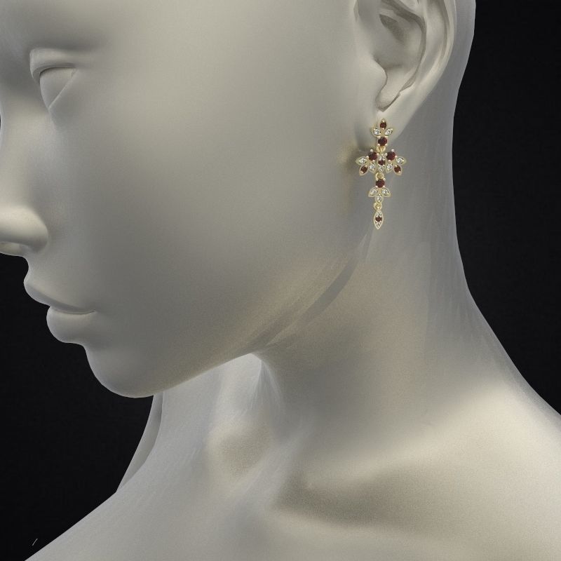 Earring Delicate Leaves - Jewelry 3D - BR-36 3D print model_10