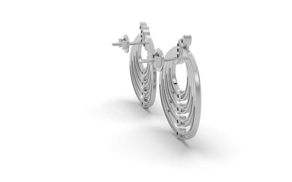 Earring Delicate Leaves - Jewelry 3D - BR-42 3D print model_16