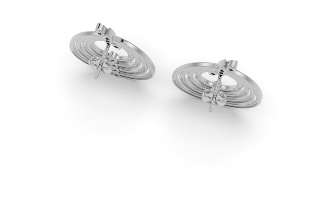Earring Delicate Leaves - Jewelry 3D - BR-42 3D print model_9