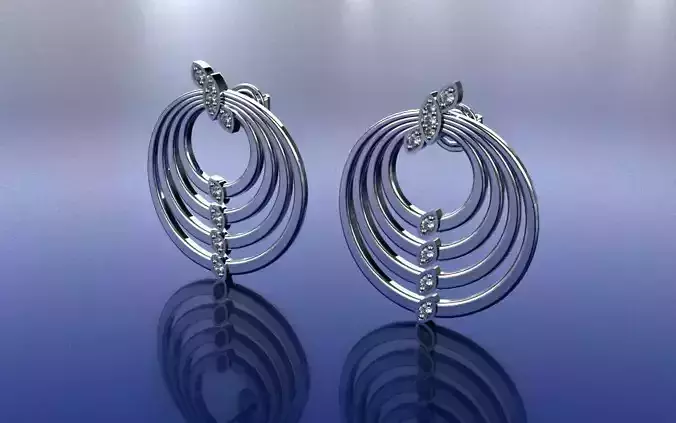 Earring Delicate Leaves - Jewelry 3D - BR-42 3D print model
