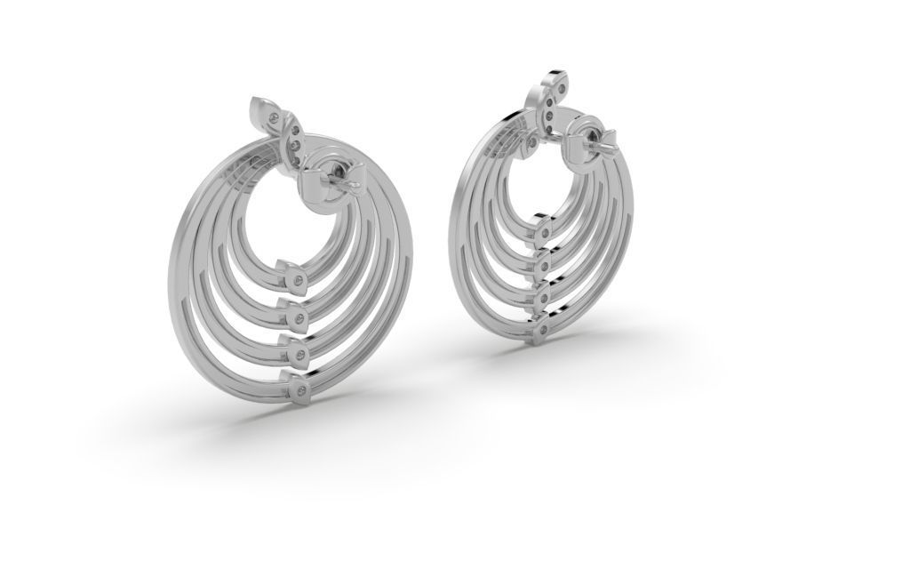 Earring Delicate Leaves - Jewelry 3D - BR-42 3D print model_14