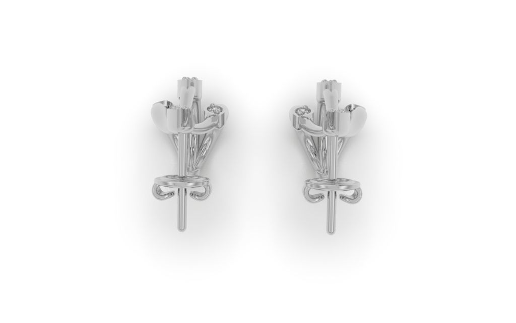 Earring Delicate Leaves - Jewelry 3D - BR-40 3D print model_11