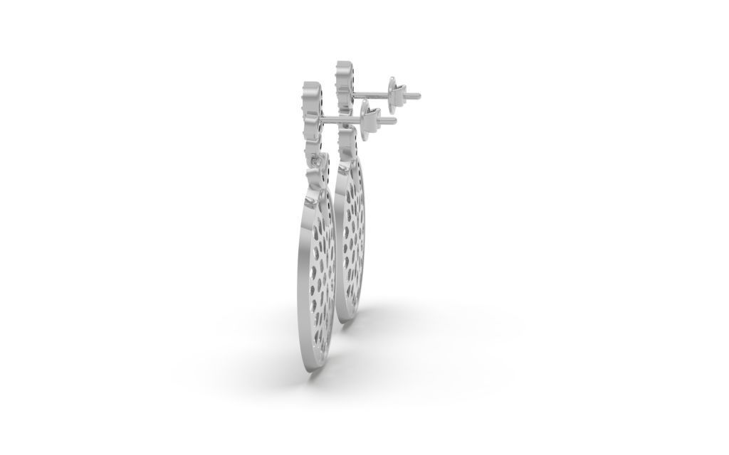 Earring Delicate Leaves - Jewelry 3D - BR-38 3D print model_9