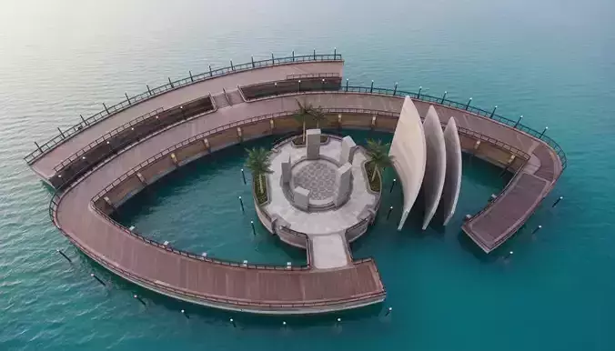 Eye Shaped Island Hangar