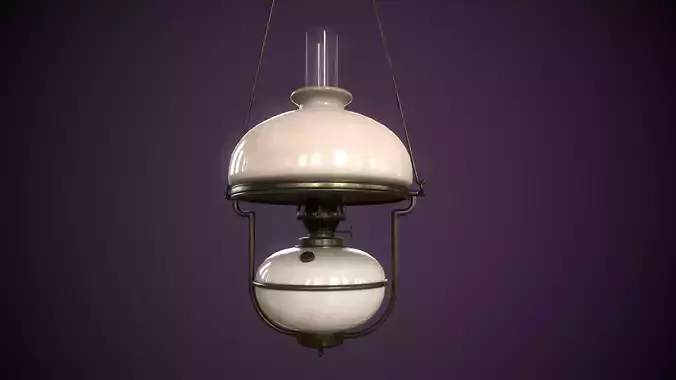 Vintage Hanging Kerosene Lamp