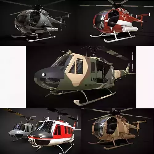 US Army Huey Kiowa  Loach Helicopters Pack