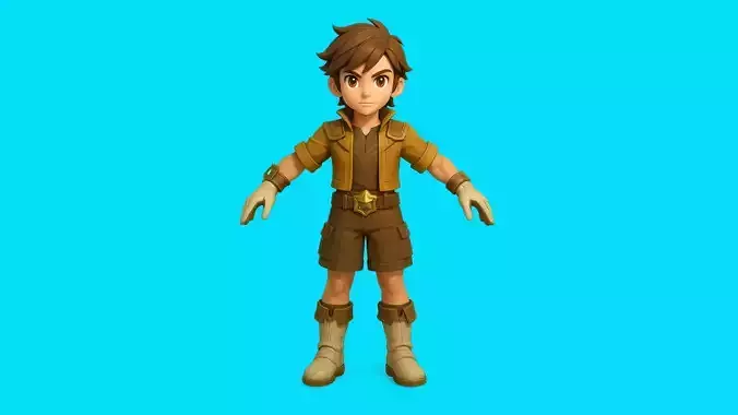 Adventure Boy 3D Model