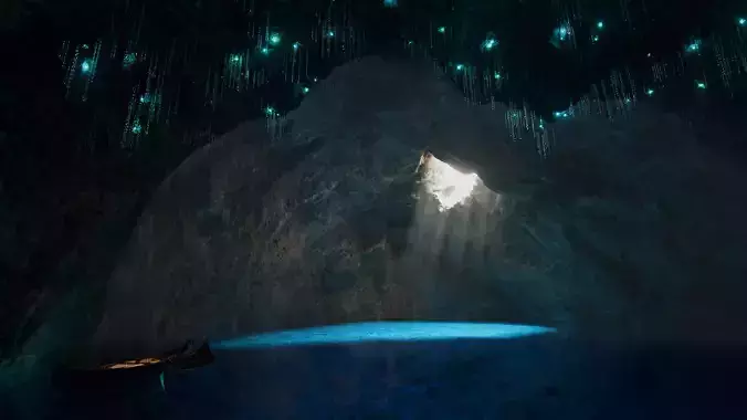 Magical Water Cave in Blender