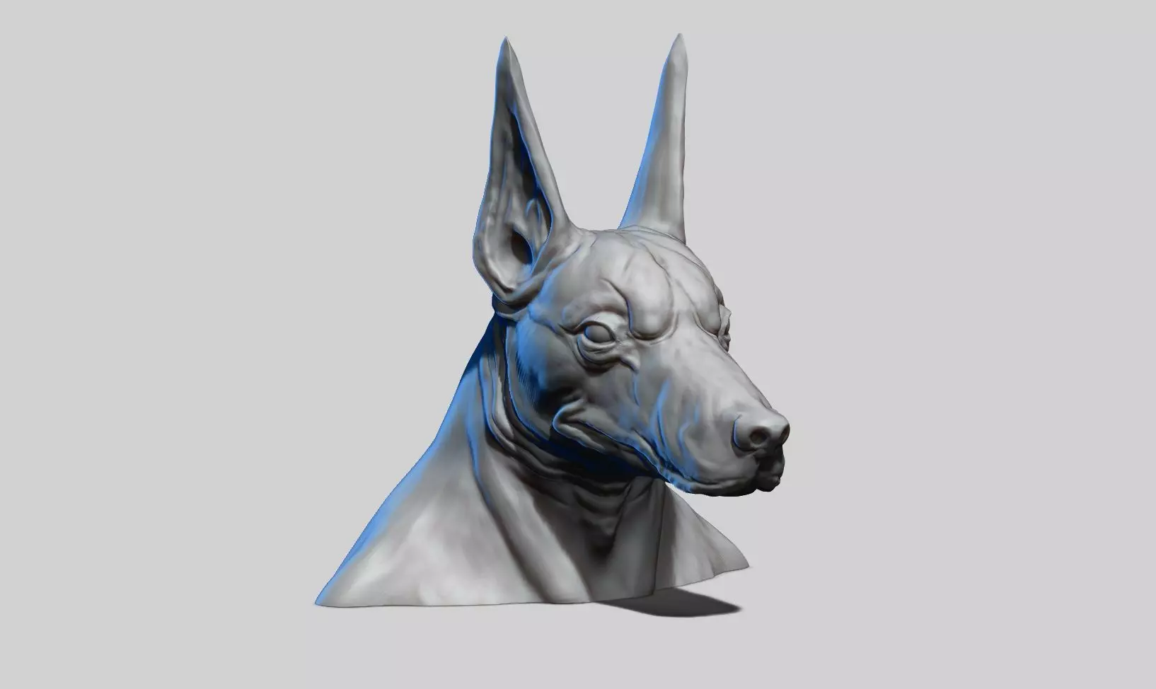 anubis head bust a01 3D print model