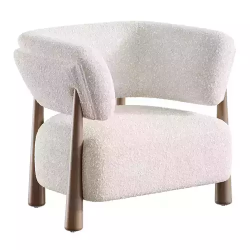 Dolores Stone Cream Fabric Occasional Chair