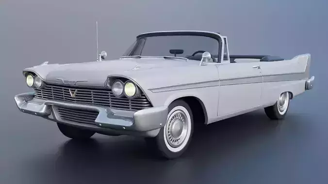 Plymouth Belvedere Convertible 1958 3D print model 4
