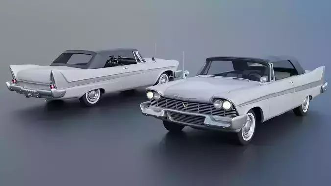 Plymouth Belvedere Convertible 1958 3D print model 3