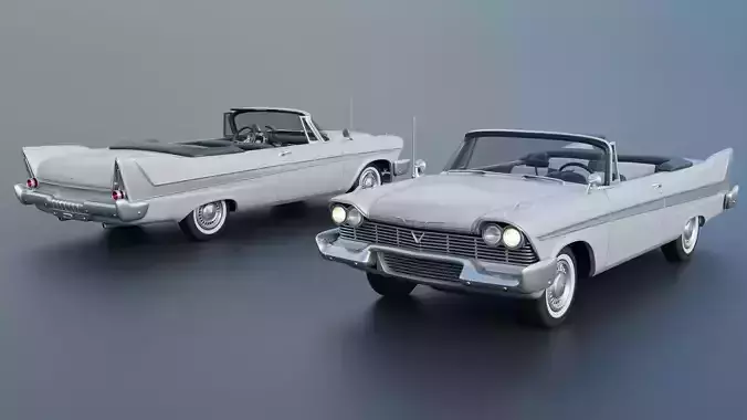 Plymouth Belvedere Convertible 1958 3D print model 2