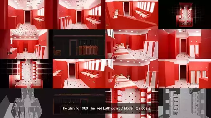  The Shining 1980 The Red Bathroom 3D Model