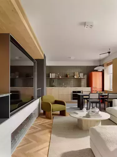 Small apartment 3D model 3