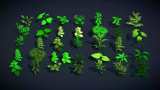 Stylized Lowpoly Plants Pack Vol 5